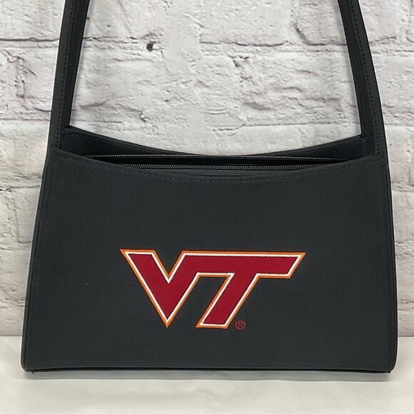 Sandol NCAA Virginia Tech Hokie Shoulder Bag/Purse Black/Maroon/Orange Game Day - Picture 2 of 7
